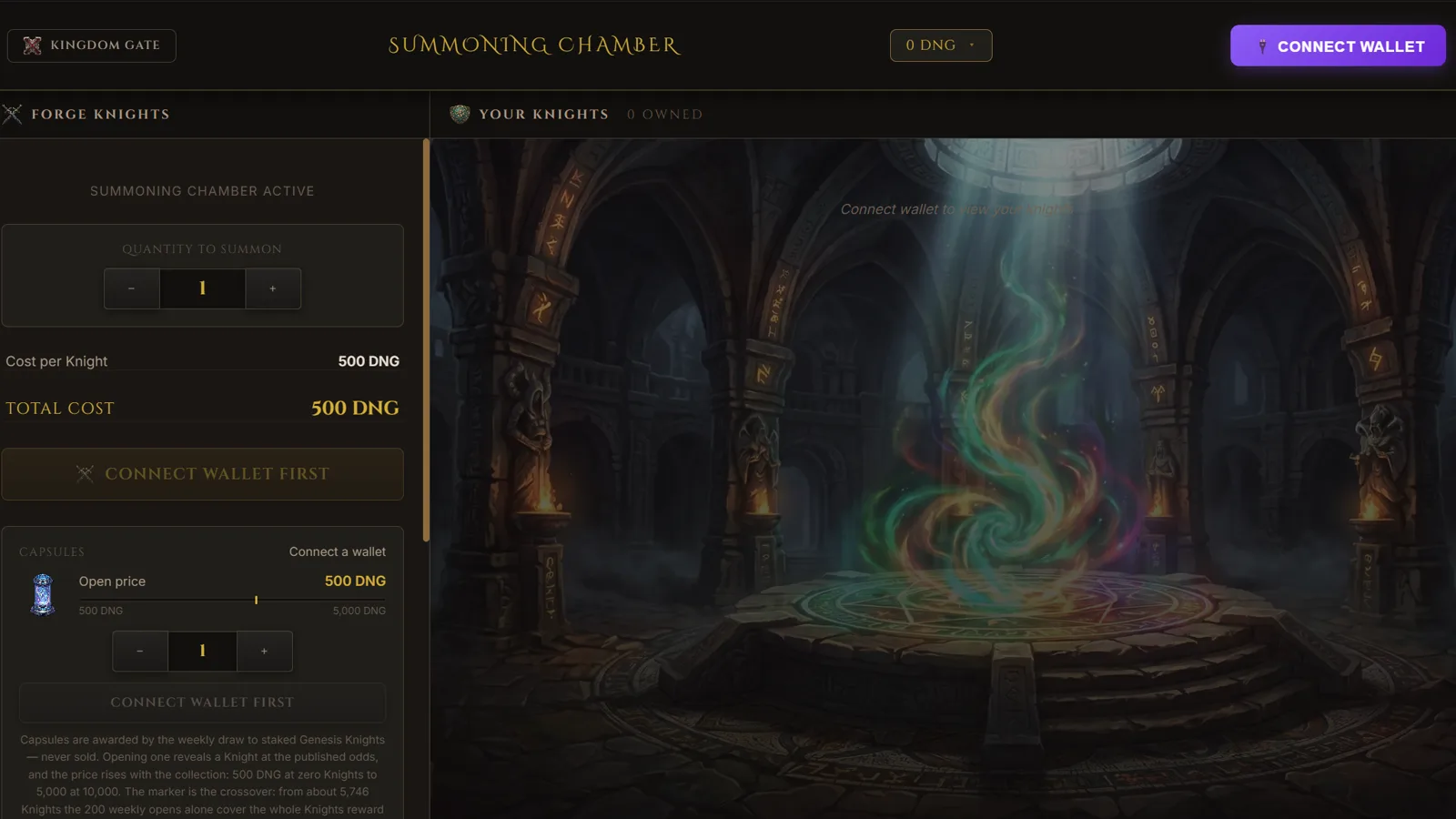 Capsules in the Summoning Chamber